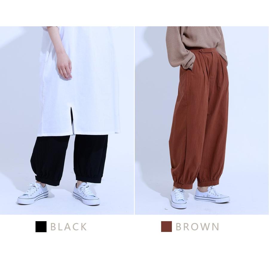 ワイドパンツ レディース バルーン パンツ ボトムス ウエストゴム ハイウエスト ゆったり 大きいサイズ 綿 コットン ナチュラル ペンギンパンツ 秋 冬 |  | 19