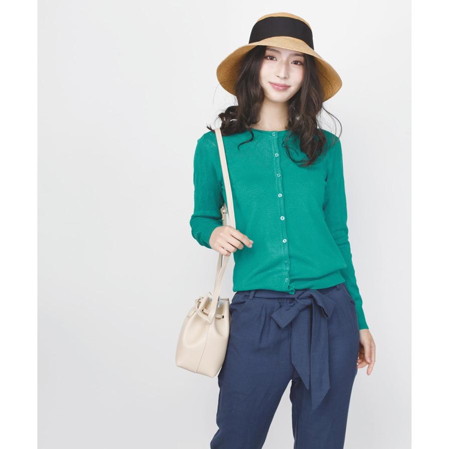 カーディガン ニット ガーリー 模様編クルーネックカーディガン ポイント消化 |  | 02