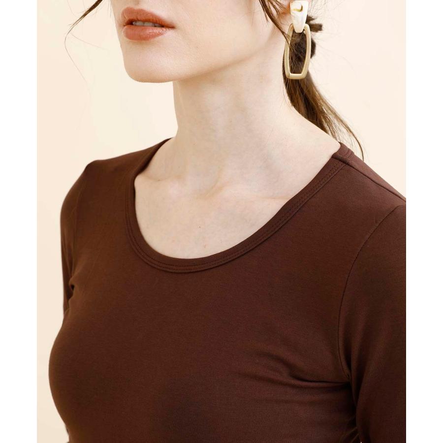 【選べる4タイプ★20万枚突破】】Uネック インナー レディース 裏起毛 送料無料 あったか 暖か ラウンドネック 発熱 無地 裏フリース 大きいサイズ 長袖 |  | 18