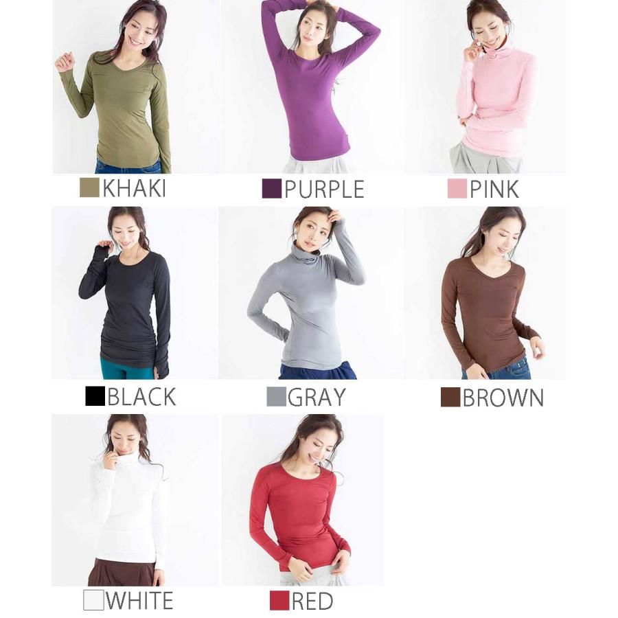 【選べる4タイプ★20万枚突破】】Uネック インナー レディース 裏起毛 送料無料 あったか 暖か ラウンドネック 発熱 無地 裏フリース 大きいサイズ 長袖 |  | 20