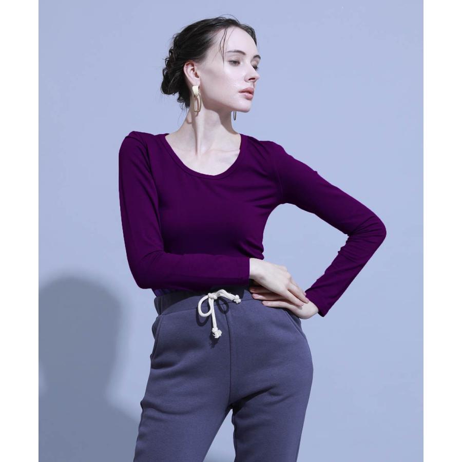 【選べる4タイプ★20万枚突破】指穴ロング丈 インナー 裏起毛 送料無料 レディース あったか 暖かい 裏起毛インナー 発熱  無地 裏フリース 大きいサイズ 長袖 |  | 09