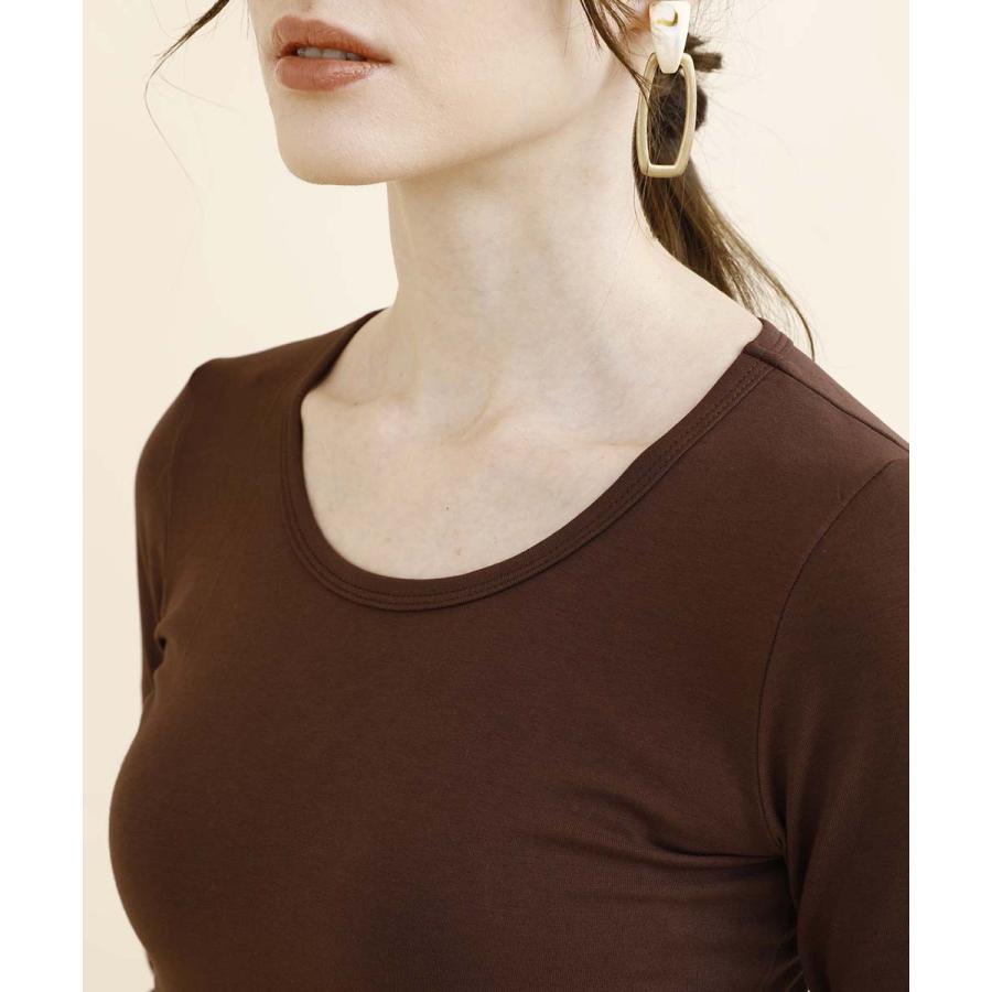 【選べる4タイプ★20万枚突破】指穴ロング丈 インナー 裏起毛 送料無料 レディース あったか 暖かい 裏起毛インナー 発熱  無地 裏フリース 大きいサイズ 長袖 |  | 15