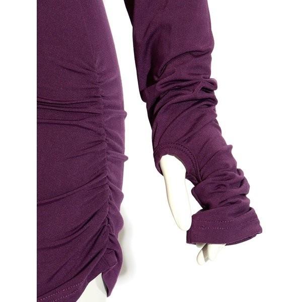 【選べる4タイプ★20万枚突破】指穴ロング丈 インナー 裏起毛 送料無料 レディース あったか 暖かい 裏起毛インナー 発熱  無地 裏フリース 大きいサイズ 長袖 |  | 06