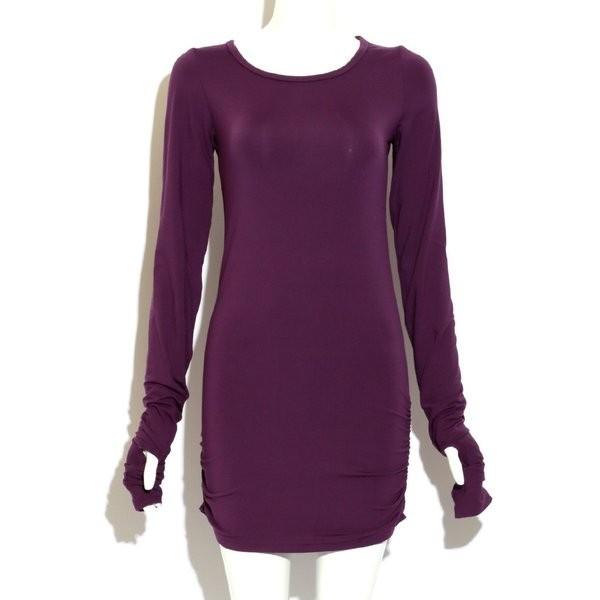 【選べる4タイプ★20万枚突破】指穴ロング丈 インナー 裏起毛 送料無料 レディース あったか 暖かい 裏起毛インナー 発熱  無地 裏フリース 大きいサイズ 長袖 |  | 08