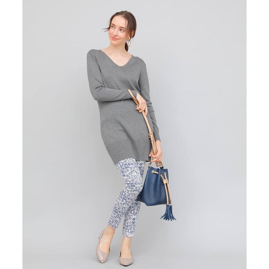 ニット チュニック 無地 Vネックニットチュニック ワンピース ワンピ レディース ニット シンプル ベーシック |  | 02