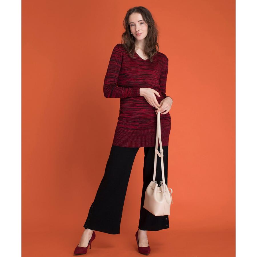 ニット チュニック 無地 Vネックニットチュニック ワンピース ワンピ レディース ニット シンプル ベーシック |  | 04