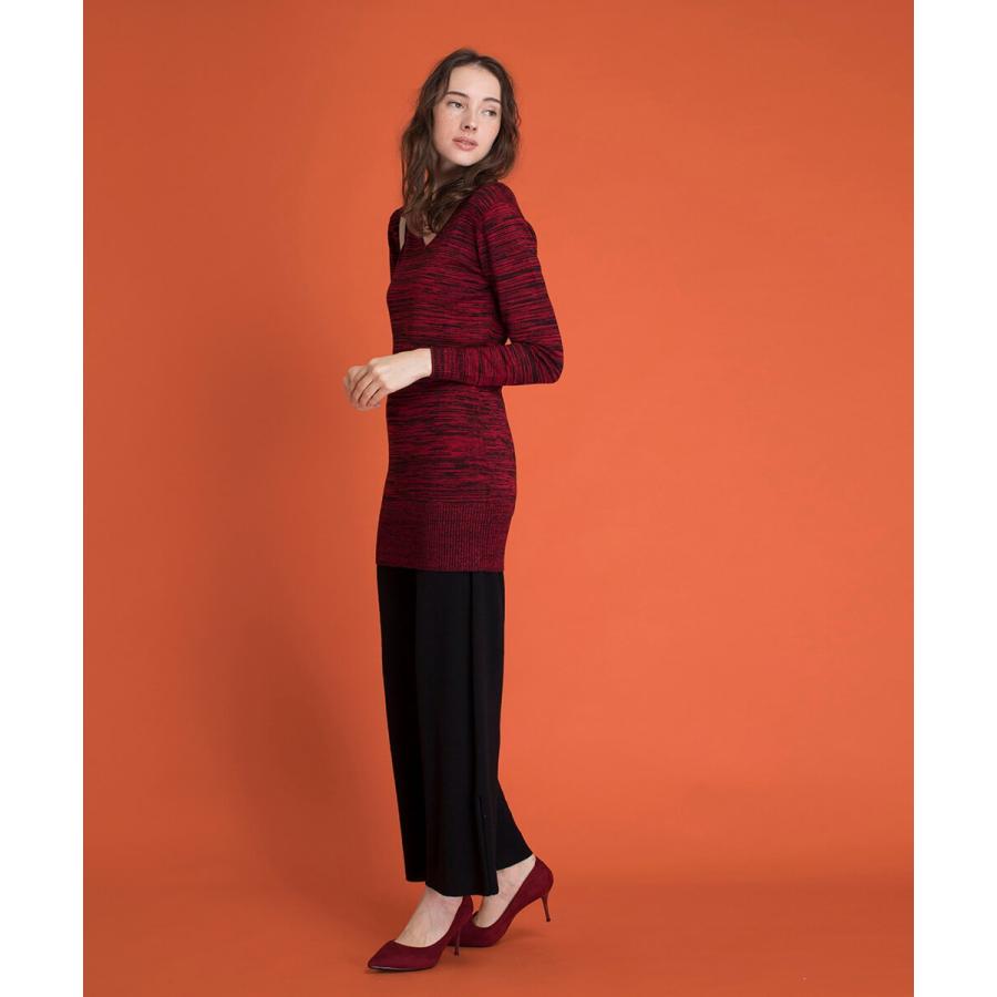 ニット チュニック 無地 Vネックニットチュニック ワンピース ワンピ レディース ニット シンプル ベーシック |  | 05