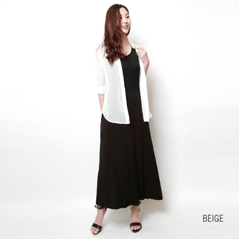 シフォンシャツ ブラウス 透け感 ホワイト ブラック ピンク |  | 02