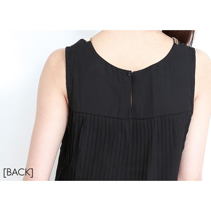 シフォントップ トップス バックプリーツ カットソー ノースリーブ タンク |  | 05