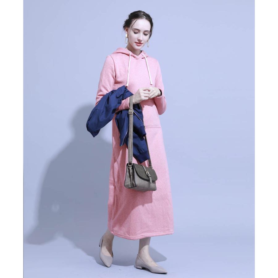 裏起毛ワンピース ロング パーカーワンピース 裏起毛 あったか 暖か レディース スウェットワンピース マキシ丈 パーカー 防寒 防寒対策 |  | 08