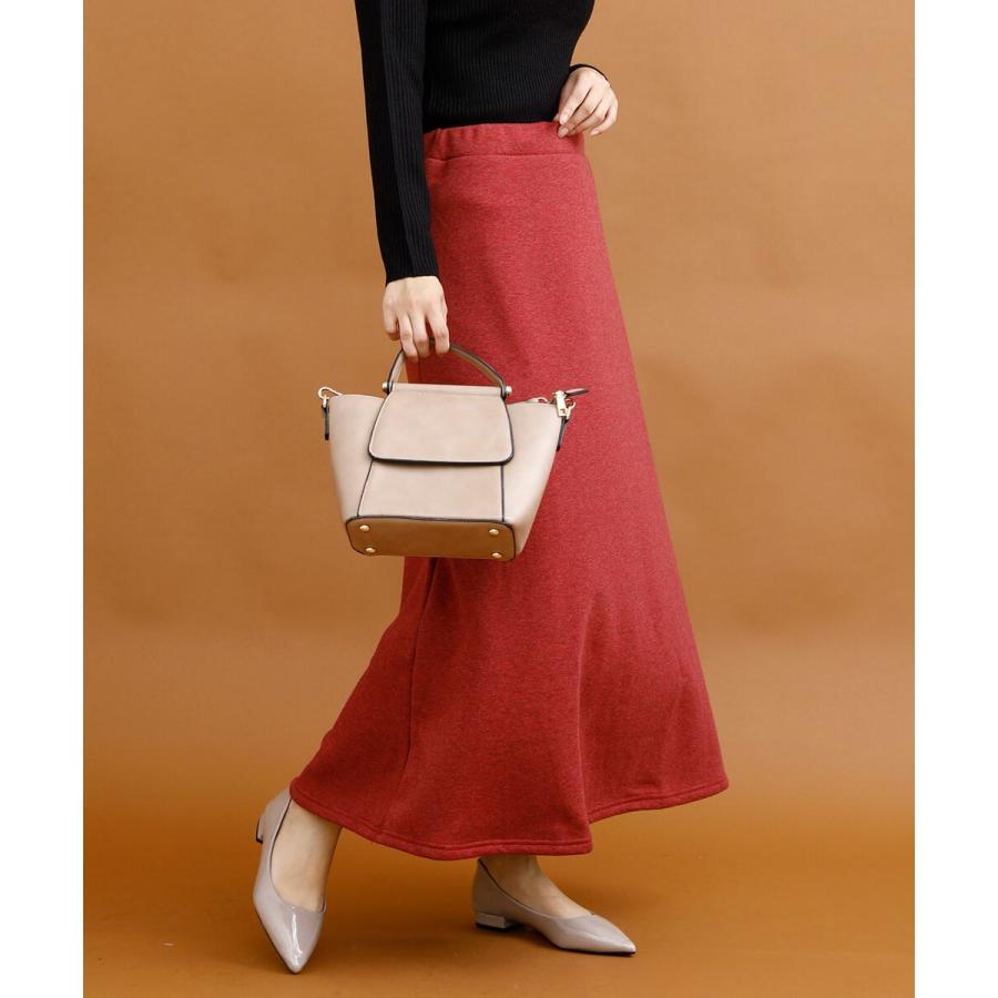 裏起毛ウォームストレッチスカート 裏起毛 ロングスカート 裏地