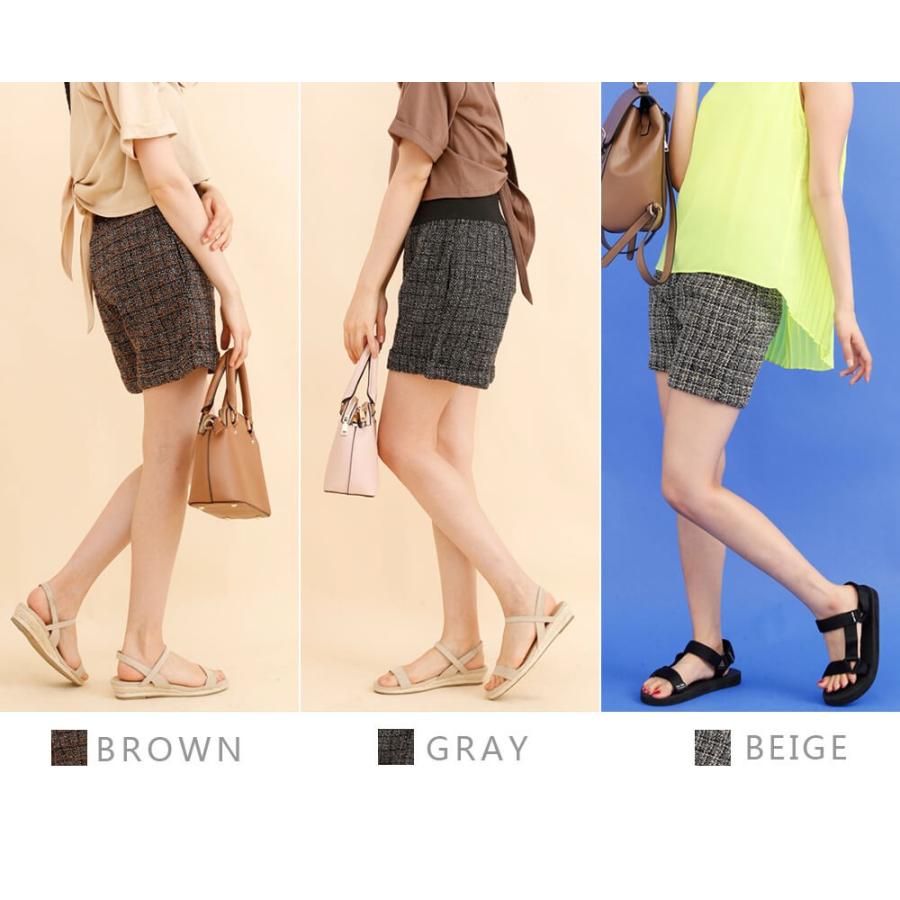 パンツ ショートパンツ ツイードショートパンツ　ポイント消化 ウエストゴム ツイード |  | 12
