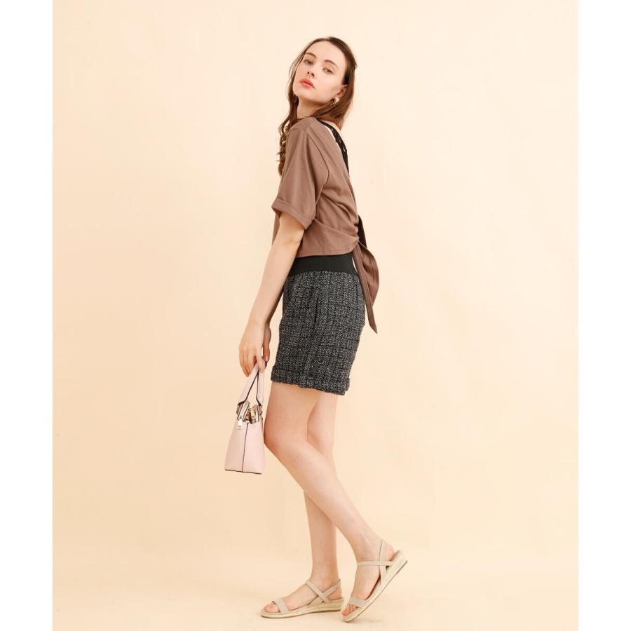 パンツ ショートパンツ ツイードショートパンツ　ポイント消化 ウエストゴム ツイード |  | 04