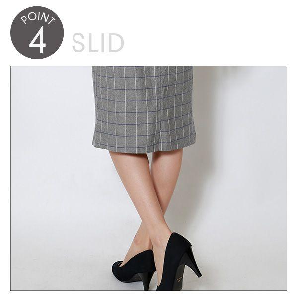 スカート タイトスカート チェック ひざ丈 格子柄タイトスカート |  | 04