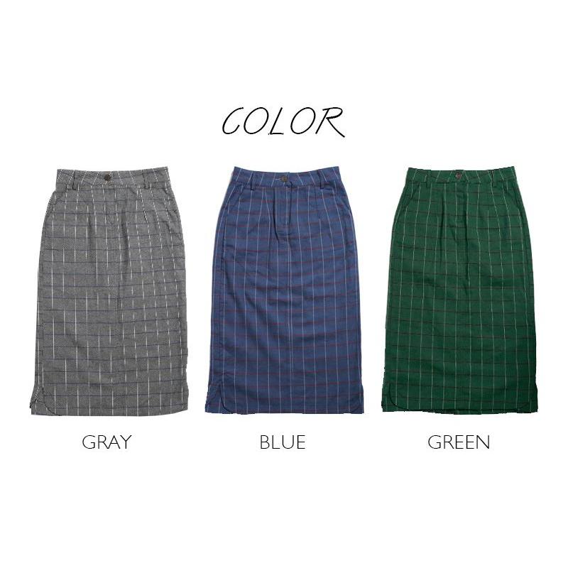 スカート タイトスカート チェック ひざ丈 格子柄タイトスカート |  | 05