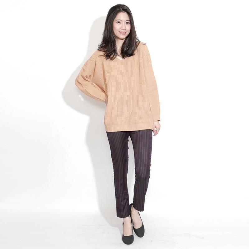 テーパードパンツ レディース  パンツ ロングパンツ ストライプテーパードパンツ |  | 02