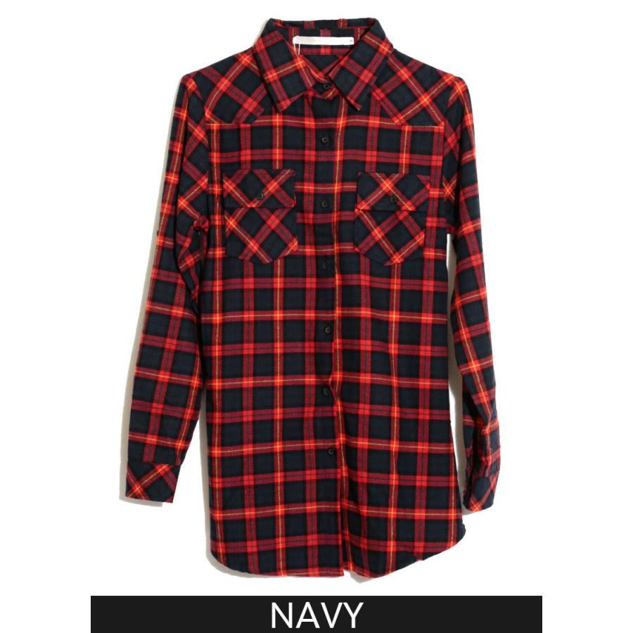 チュニック チェック Aラインチェックチュニックシャツ |  | 03