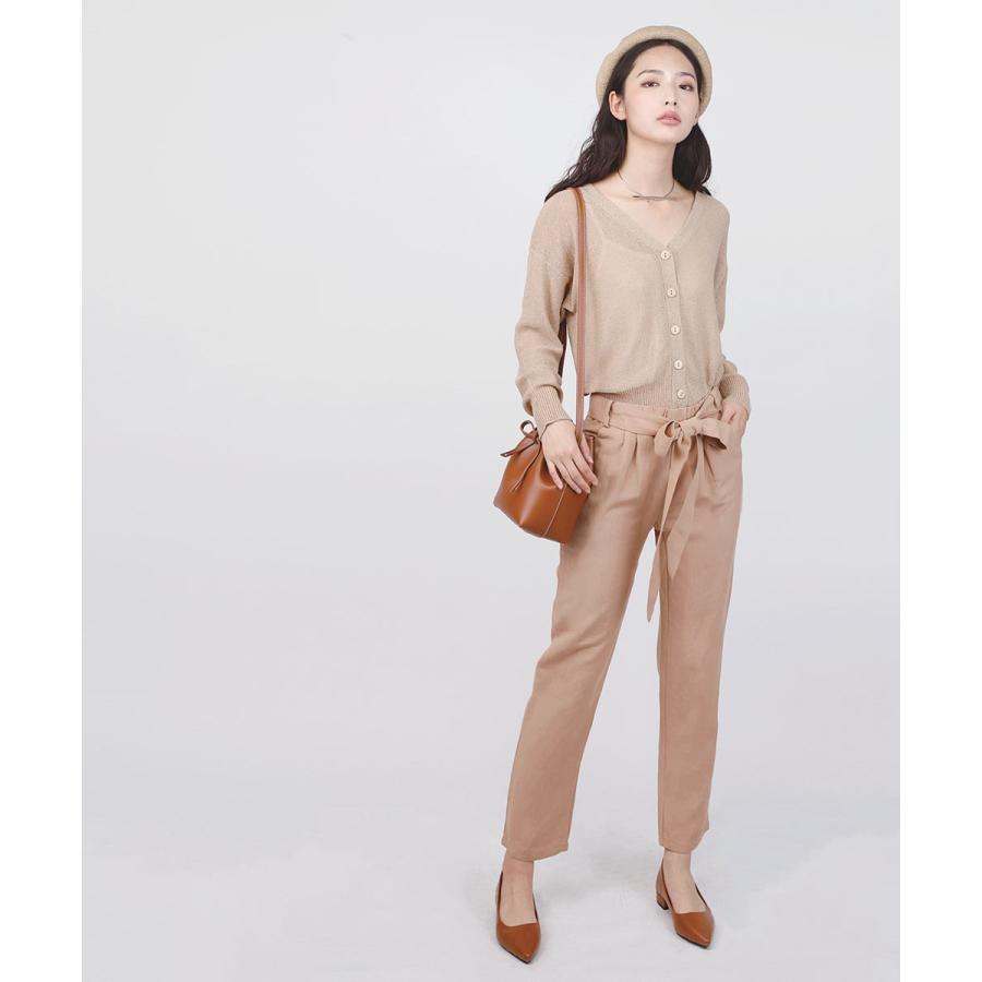 パンツ テーパードパンツ 麻 リネン フロントリボンリネンパンツ レディース 春 春服 通勤 仕事 職場 フォーマル ビジネス |  | 03