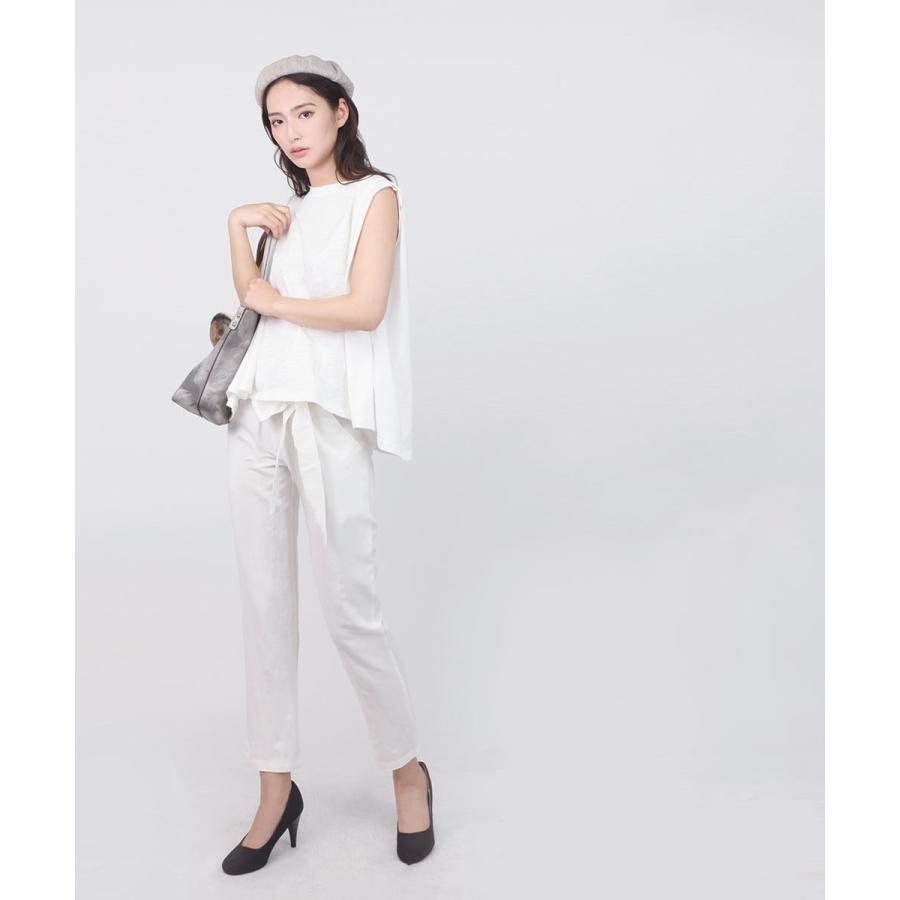 パンツ テーパードパンツ 麻 リネン フロントリボンリネンパンツ レディース 春 春服 通勤 仕事 職場 フォーマル ビジネス |  | 04