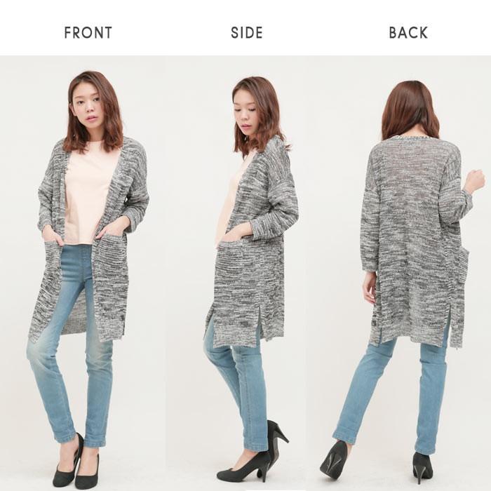 ニット レディース カーディガン ミックスカラーニットロングカーディガン 羽織り ニット サマーニット ロングカーディガン ロング ミックスニット |  | 02