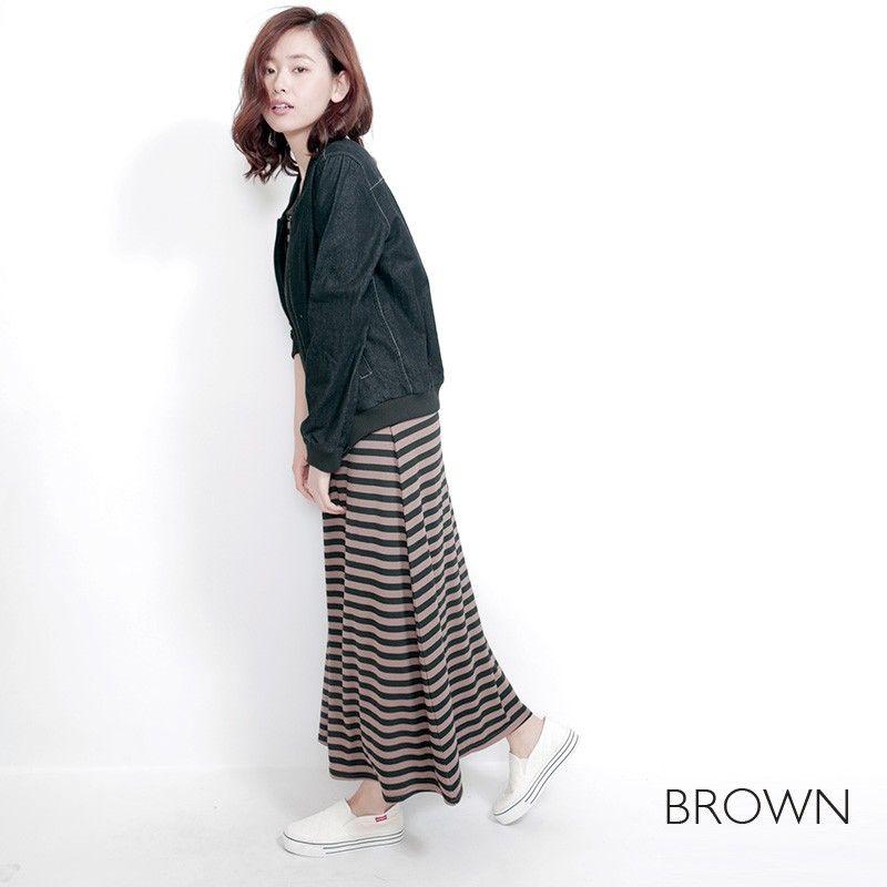 ワンピース マキシワンピ ボーダー ショートスリーブボーダーロングTシャツワンピース |  | 03