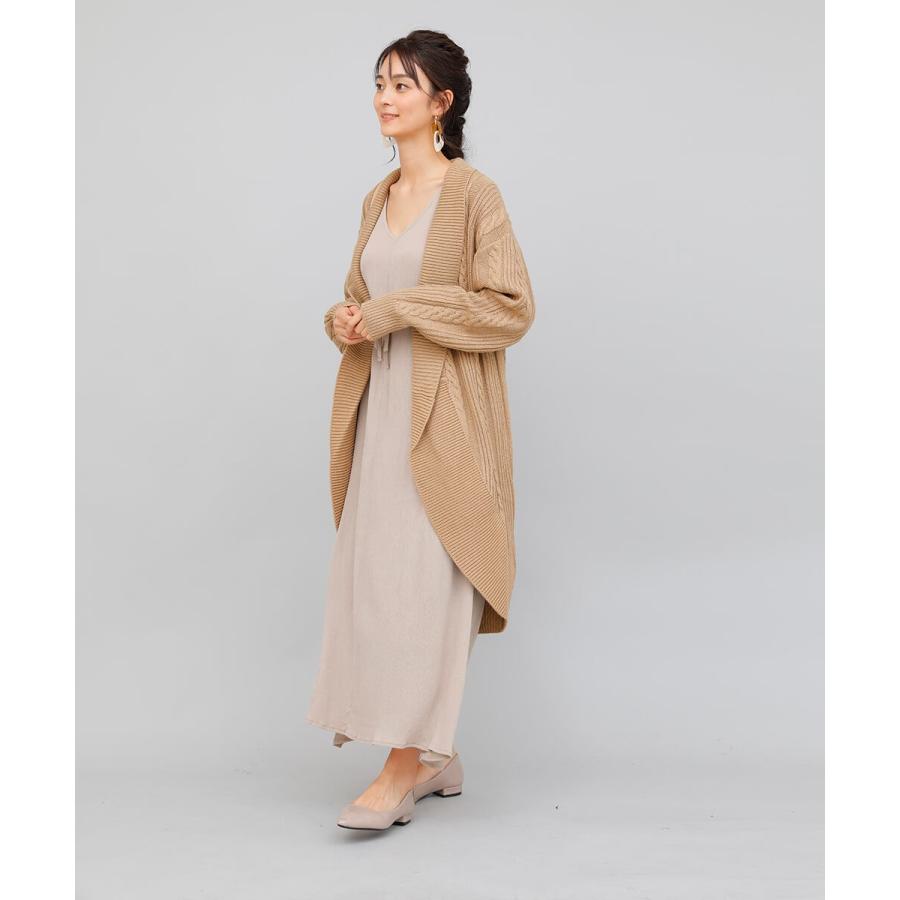 ケーブルニットロングカーディガン レディース カーディガン ニット 大人カジュアル 女性 カジュアル |  | 01