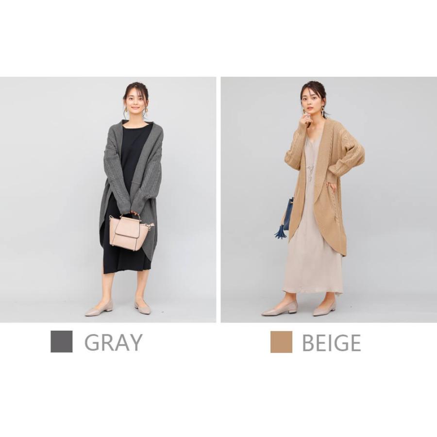 ケーブルニットロングカーディガン レディース カーディガン ニット 大人カジュアル 女性 カジュアル |  | 10