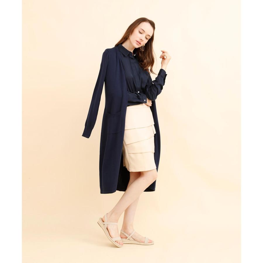 【秋の必需品】ブラウス シャツ とろみ ドレープ ジョーゼットドレープシャツ |  | 11