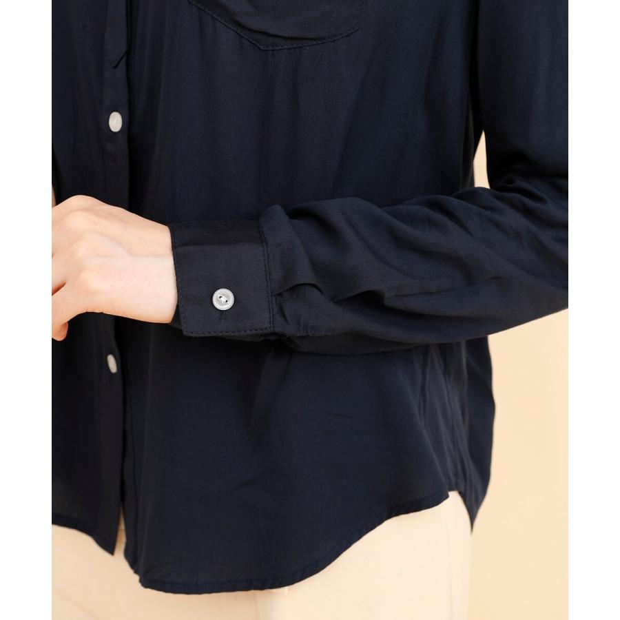 【秋の必需品】ブラウス シャツ とろみ ドレープ ジョーゼットドレープシャツ |  | 13