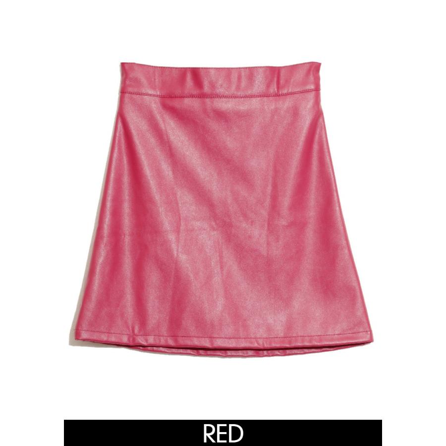 PU台形スカート スカート フェイクレザー ミニスカート |  | 03