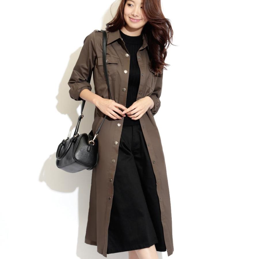 ロングシャツコート シャツワンピ カジュアル チュニックワンピース トレンチコート トレンチ |  | 01