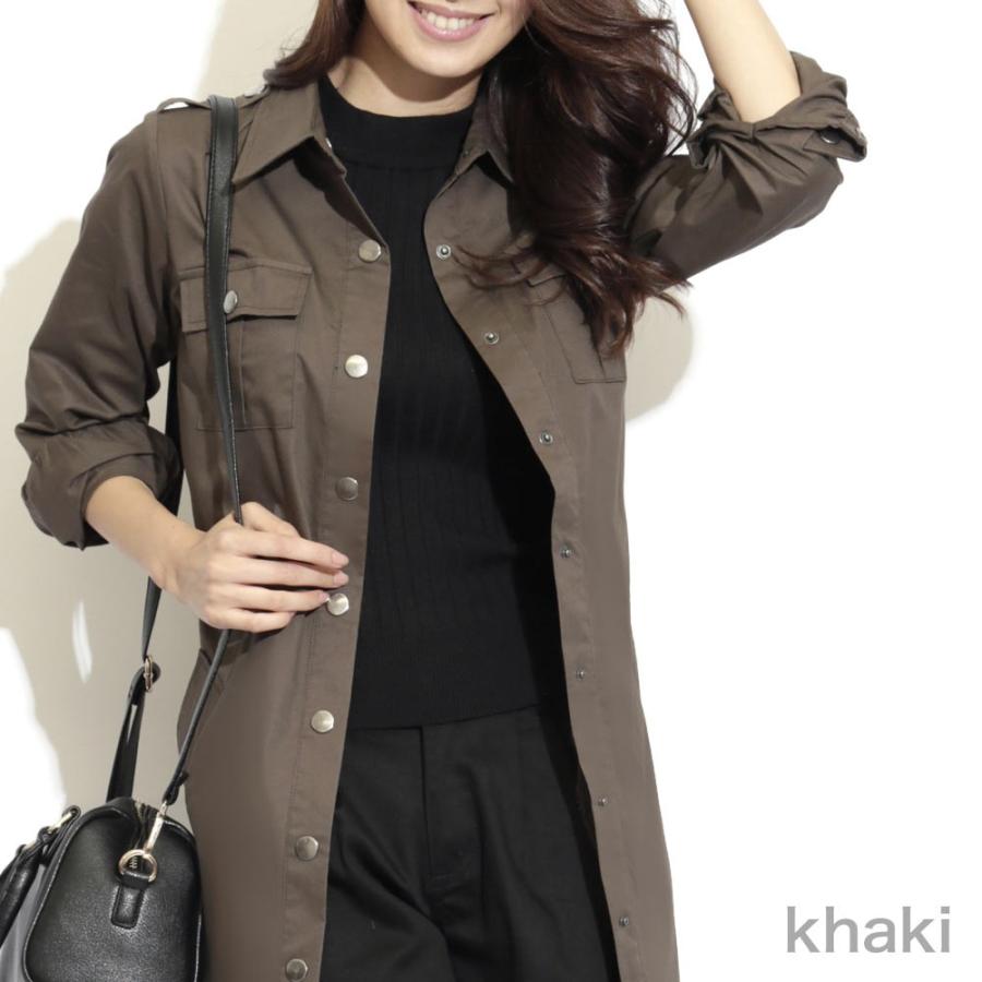 ロングシャツコート シャツワンピ カジュアル チュニックワンピース トレンチコート トレンチ |  | 07