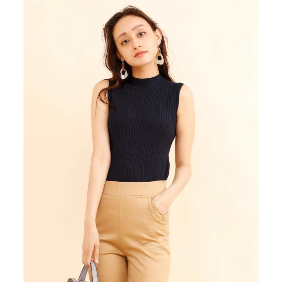 ボトルネックノースリーブニット ニット レディース ボトルネック ノースリーブ 綺麗め 秋 タイト 【aimoha】 |  | 04