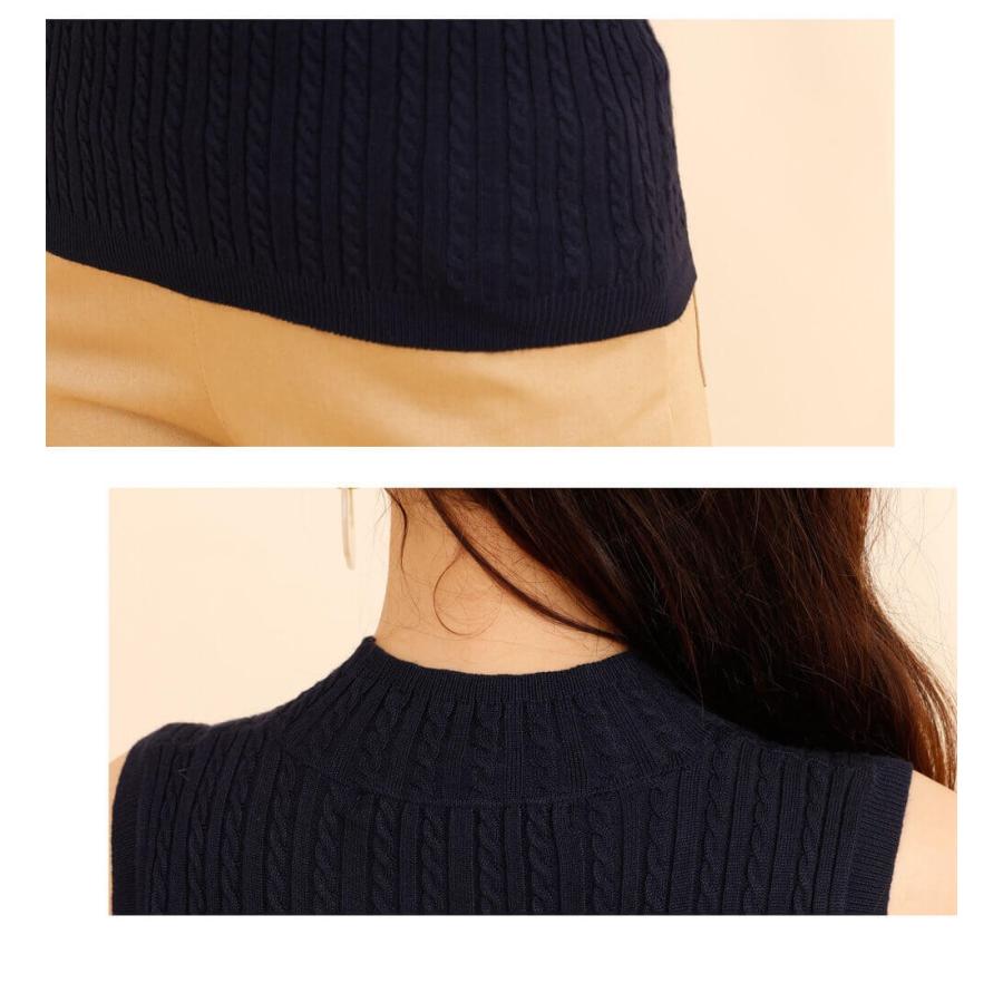 ボトルネックノースリーブニット ニット レディース ボトルネック ノースリーブ 綺麗め 秋 タイト 【aimoha】 |  | 09