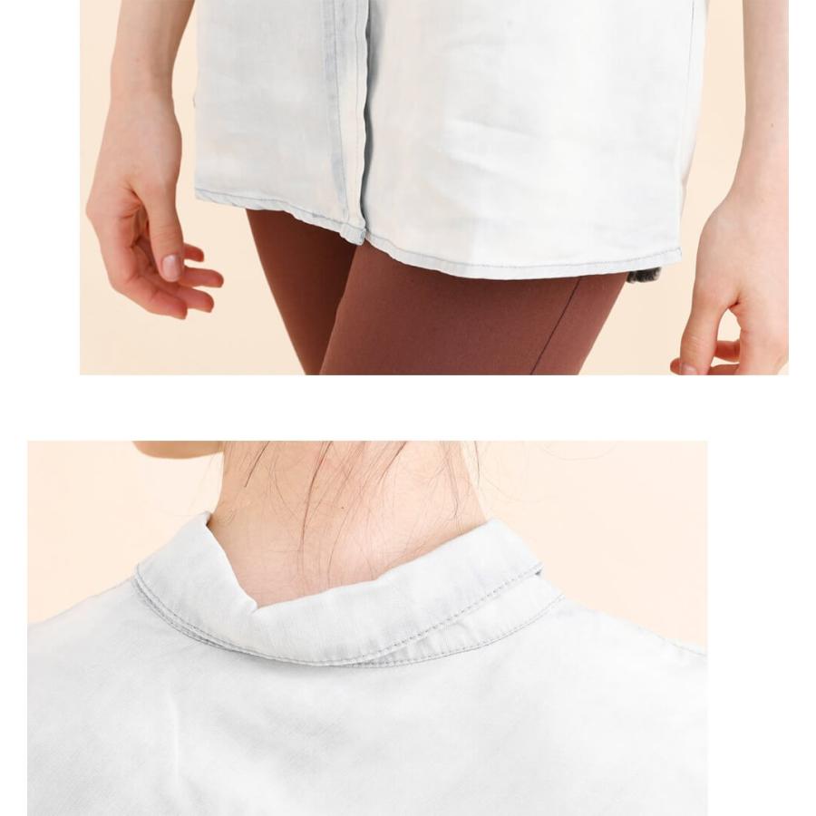 ライトデニムノースリーブシャツ レディース トップス デニムシャツ ブラウス ノースリーブ |  | 09