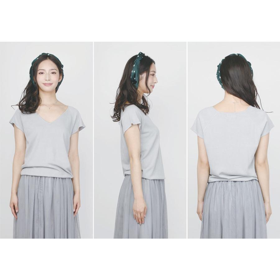 ライトニット 半袖 ニット サマーニット フレンチ フレンチスリーブ ベーシックトップス ニットトップ レディース 春 夏 秋 |  | 07