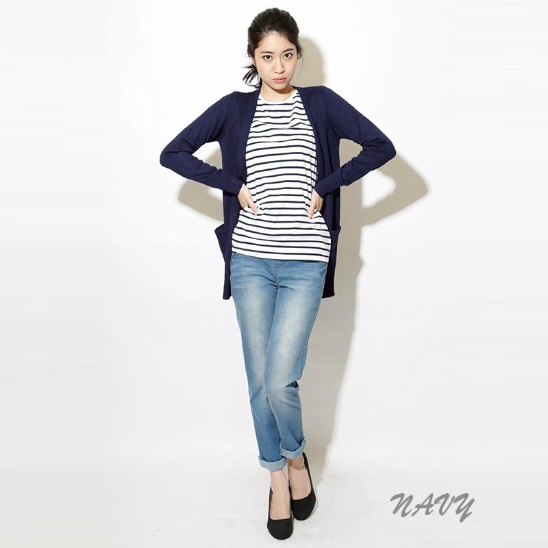 カーディガン ニット 無地 Vネックニットロングカーディガン |  | 05