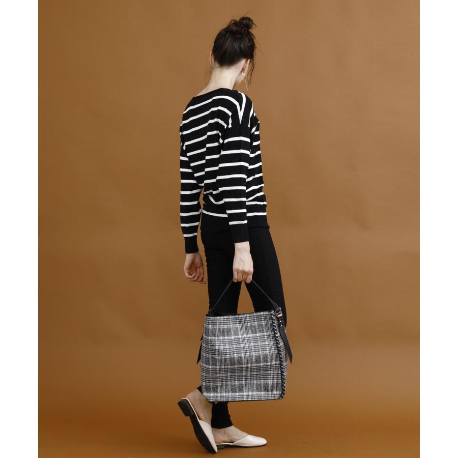 ニット 秋冬 ボーダー レディース ゆったり 体系カバー セーター トップス ライトニット 秋 Vネック 無地 |  | 02