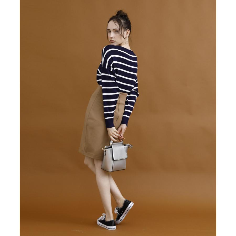 ニット 秋冬 ボーダー レディース ゆったり 体系カバー セーター トップス ライトニット 秋 Vネック 無地 |  | 07