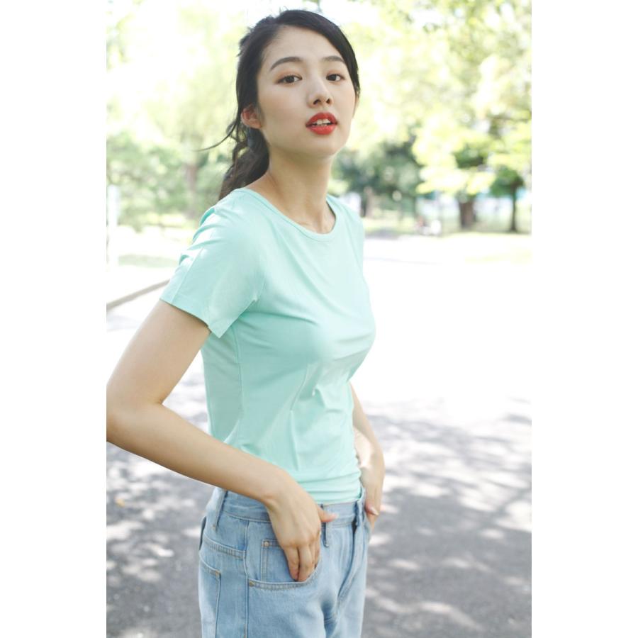 Tシャツ ベーシック 半袖 トップス 無地 ボーダー カットソー ティーシャツ トップス |  | 15