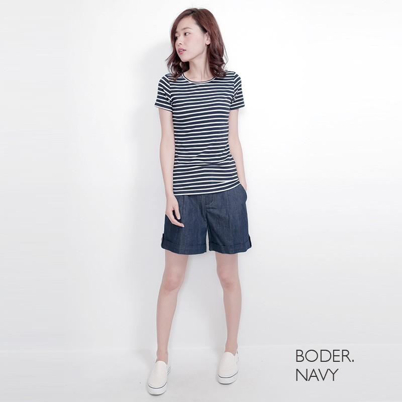 Tシャツ ベーシック 半袖 トップス 無地 ボーダー カットソー ティーシャツ トップス |  | 04