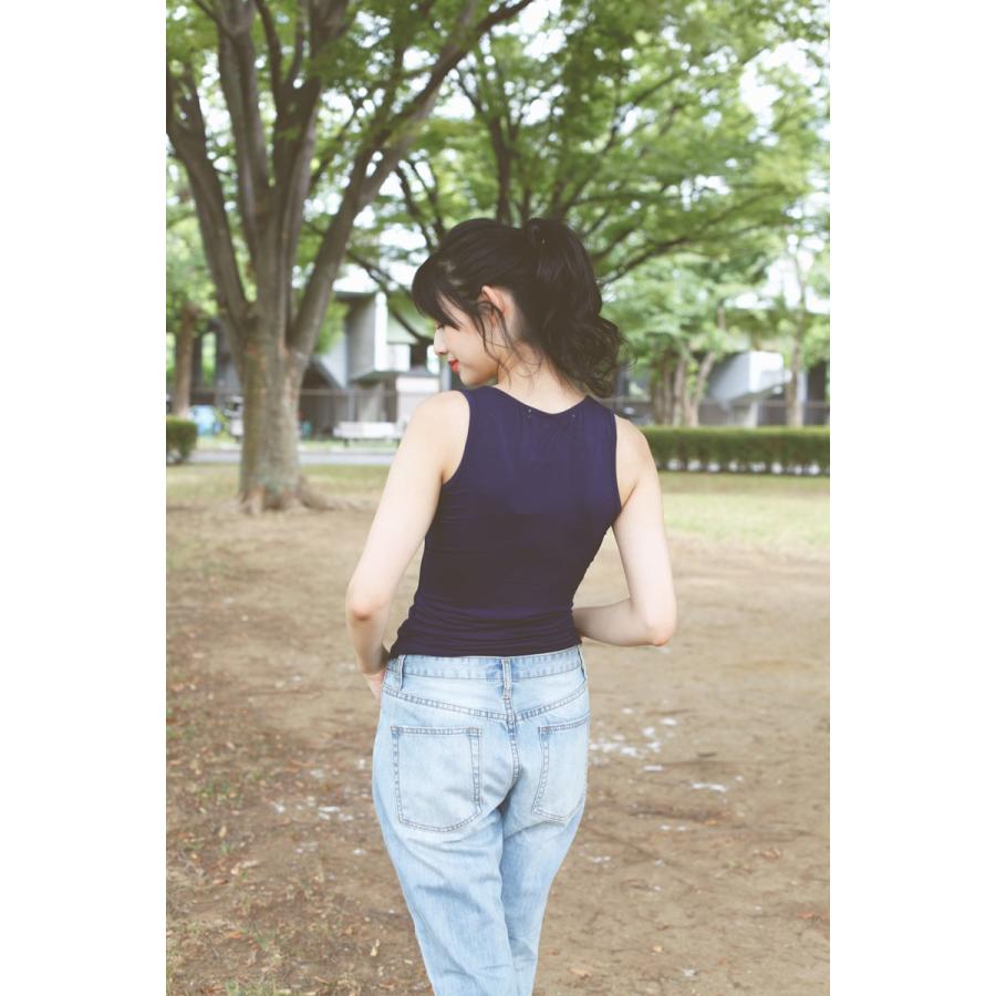 ノースリーブカットソー カットソー ボーダー クルーネック 無地 タンクトップ トップス |  | 09