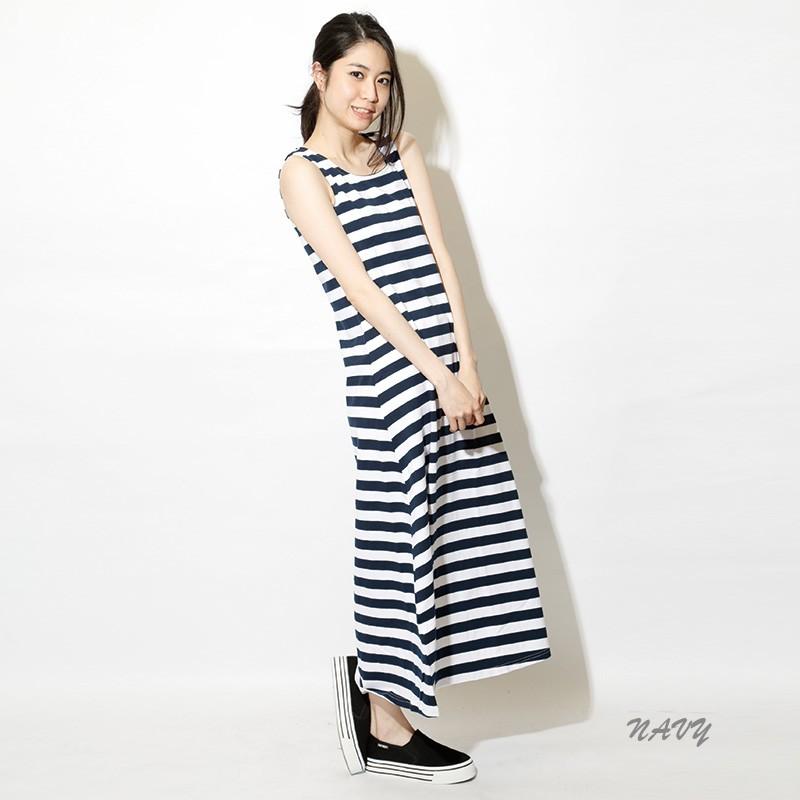 ワンピース ロングワンピ タンクワンピ ボーダー ボーダータンクロングワンピース |  | 02