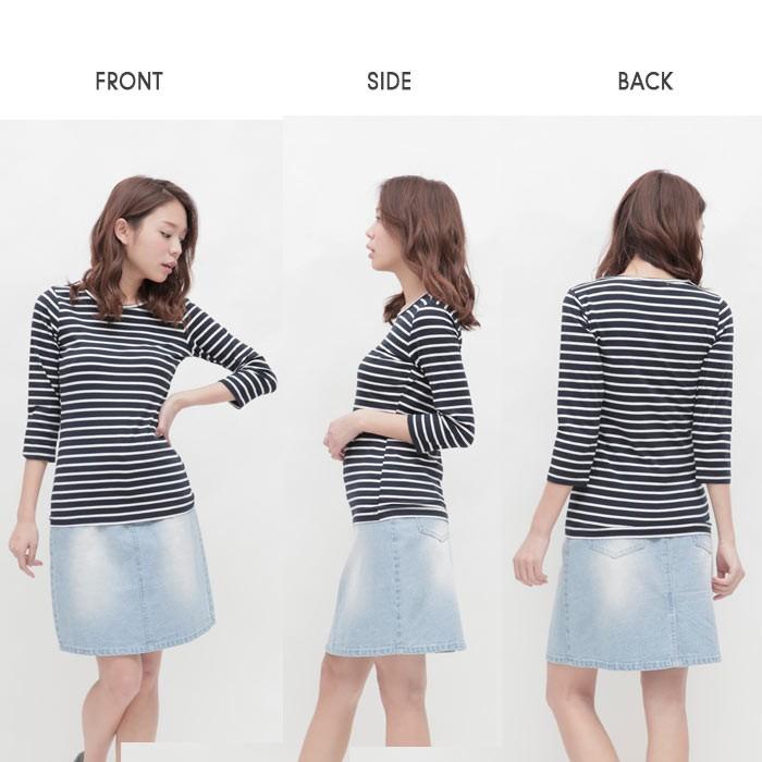 Tシャツ カングットソー ボーダー 無地 インナー ベーシックロスリーブクルーネックTシャツ |  | 08