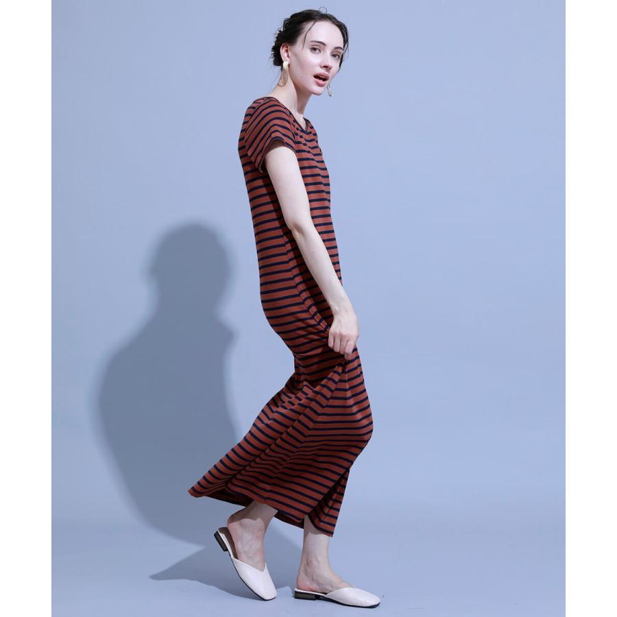 【綿95％！コットンマキシTシャツワンピース】半袖 ワンピース ロング レディース 綿 コットン Tシャツワンピ ロングワンピース レディース マキシ丈 ロング |  | 03