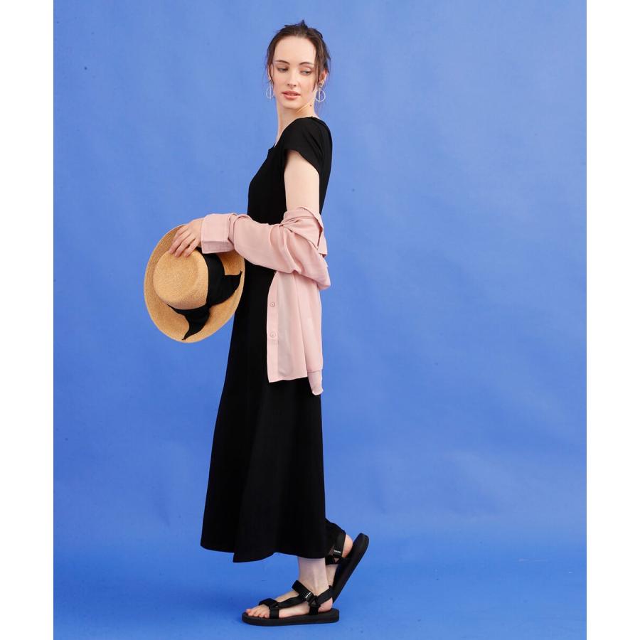 【綿95％！コットンマキシTシャツワンピース】半袖 ワンピース ロング レディース 綿 コットン Tシャツワンピ ロングワンピース レディース マキシ丈 ロング |  | 06