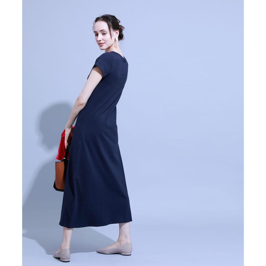 【綿95％！コットンマキシTシャツワンピース】半袖 ワンピース ロング レディース 綿 コットン Tシャツワンピ ロングワンピース レディース マキシ丈 ロング |  | 09