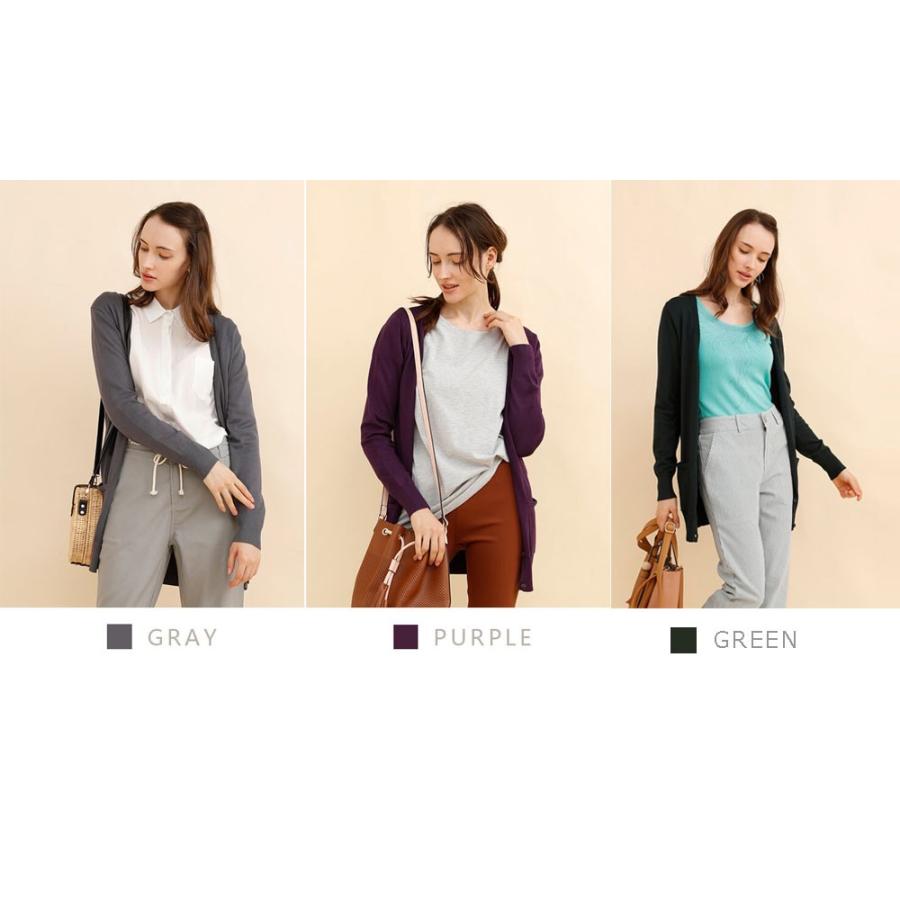 ロングカーディガン 秋冬 レディース  洗える ウォッシャブル ベーシック　Vネック ニット もっちり 羽織り アウター 秋 冬 |  | 15