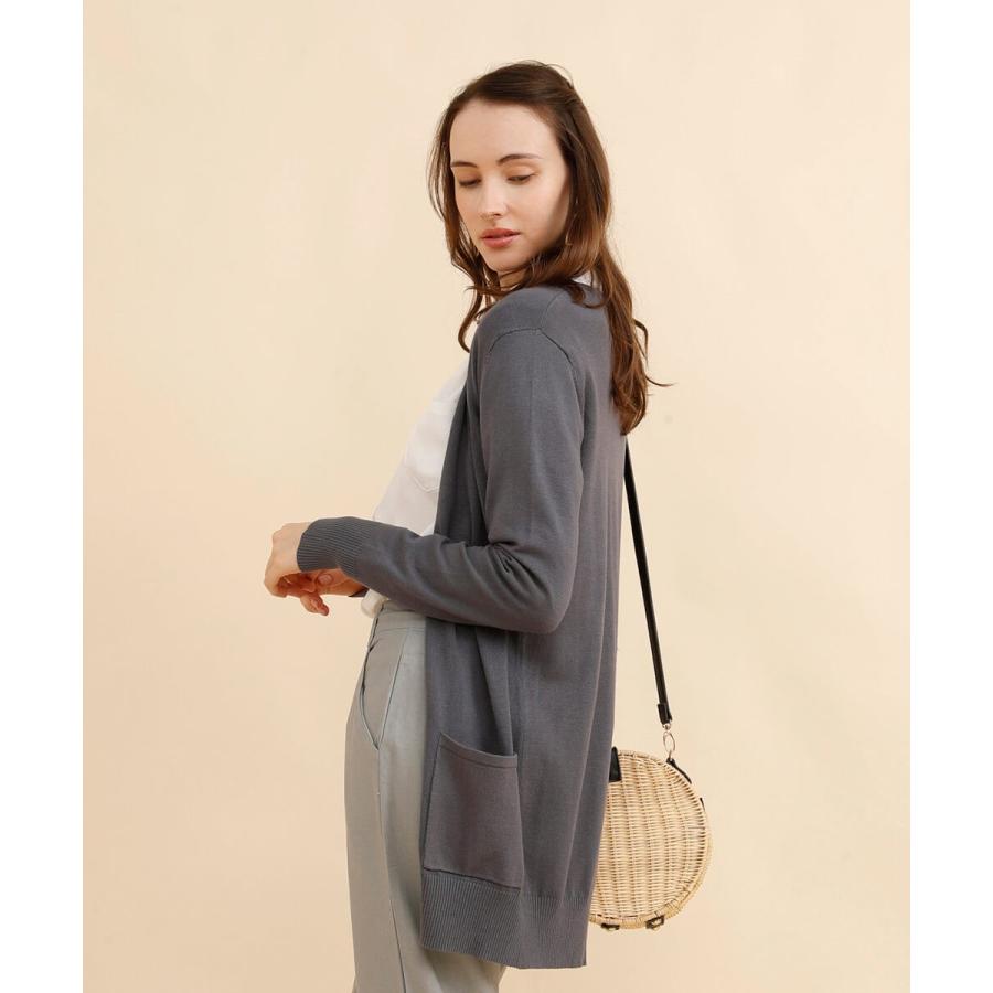 ロングカーディガン 秋冬 レディース  洗える ウォッシャブル ベーシック　Vネック ニット もっちり 羽織り アウター 秋 冬 |  | 06