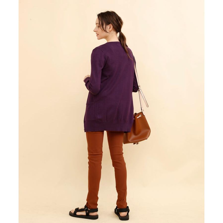 ロングカーディガン 秋冬 レディース  洗える ウォッシャブル ベーシック　Vネック ニット もっちり 羽織り アウター 秋 冬 |  | 08